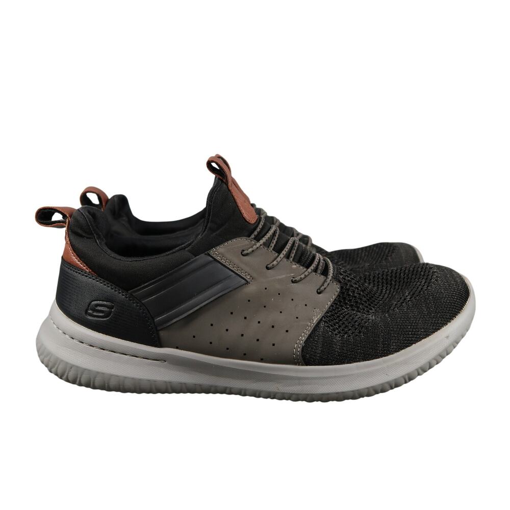 Skechers Shoes Mens 11 Casual Sneakers Slip On Athletic Delson Trainer Comfort